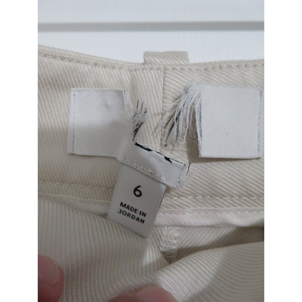 Banana Republic Women Sz 6 Cream Carmel Pleated Wide Leg Pants Tailored Trouser - Picture 5 of 5